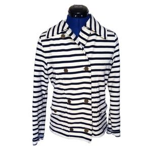 Ralph Lauren Womens Nautical Striped Jacket Size M